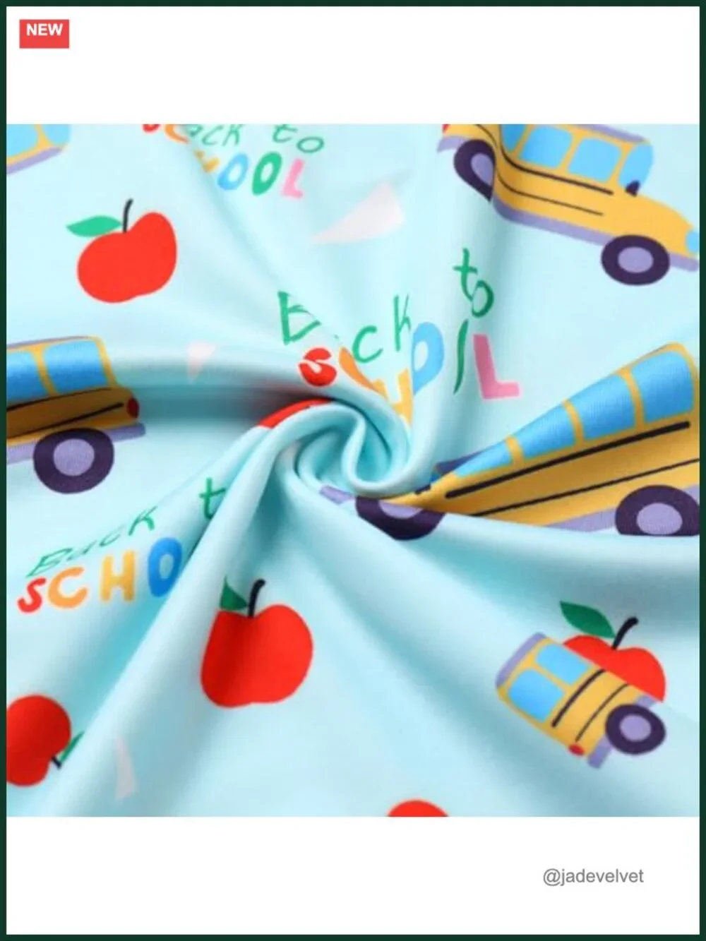 Boys Back to School Print Short Sleeve T-Shirt with Button Placket